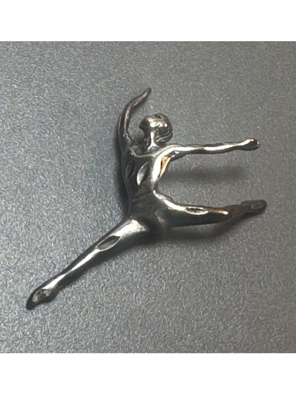 Vintage 925 Sterling Silver Ballerina Dancer Charm Pendant Ballet Split Leap - Picture 2 of 9